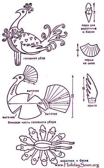 Как сделать птицу из ткани поэтапно