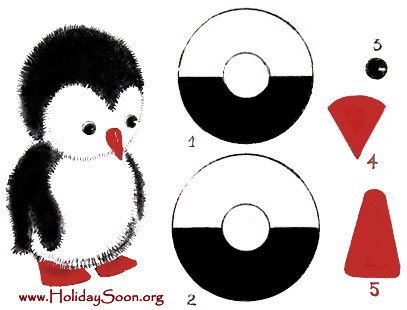 Выкройка пингвина (мягкая игрушка) - www.HolidaySoon.org