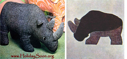 Носорог (мягкая игрушка своими руками) - www.HolidaySoon.org