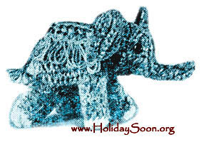 Слон - вязаная мягкая игрушка - www.HolidaySoon.org