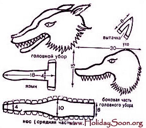 Детали для костюма Волк www.HolidaySoon.org