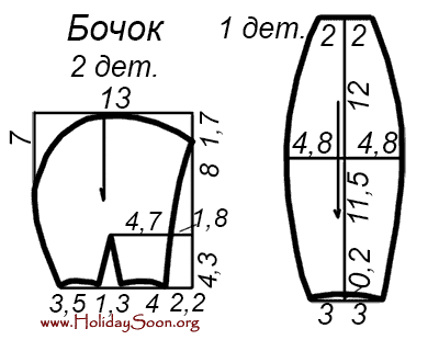 Выкройка чепчика www.HolidaySoon.org