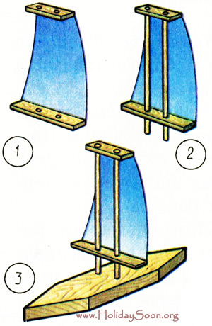 Порядок сборки модели парусной лодки - www.HolidaySoon.org