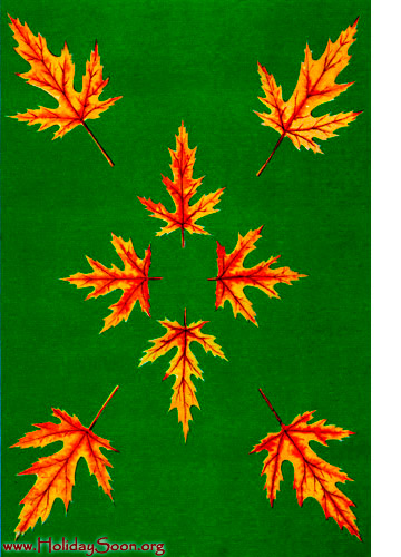 Панно из сухих кленовых листьев www.HolidaySoon.org