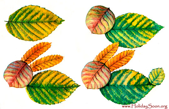 Панно из сухих листьев «Зайчик» www.HolidaySoon.org