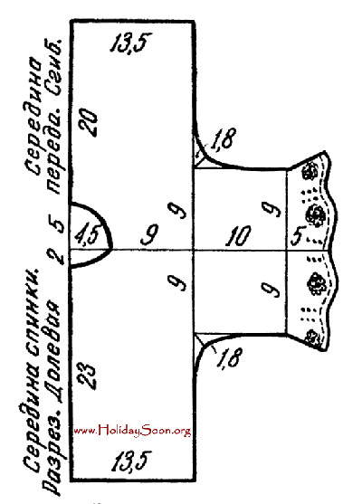 Выкройка тонкой распашонки - www.HolidaySoon.org